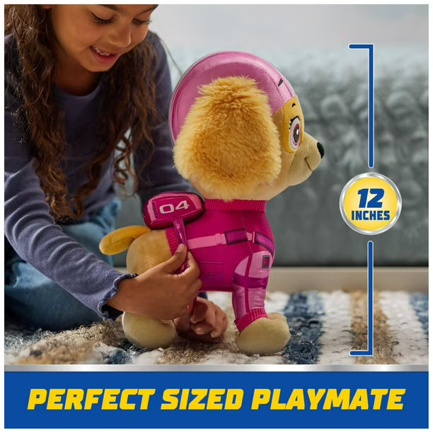 Peluche Paw Patrol Air Rescue Skye de 30 cm con mochila extraíble