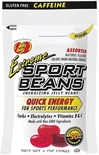 Jelly Belly Extreme Sport Beans, caramelos con cafeína, sabores surtidos, paquete de 24, 28 g cada uno
