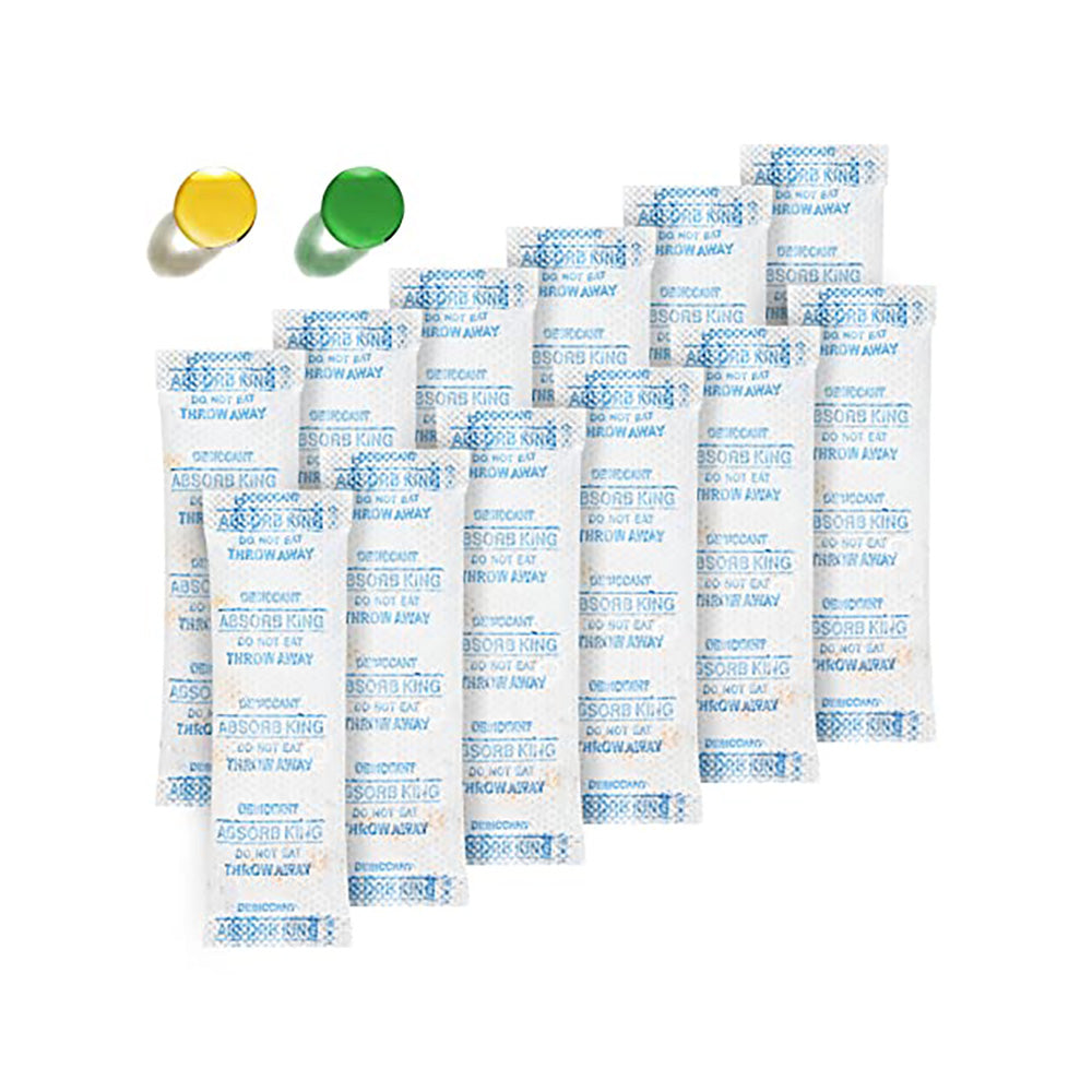 Absorbking Gel de Sílice Indicador 5 g × 50 – Desecante Reutilizable para Control de Humedad