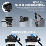 NEEWER TH45 Trípode de Video con Cabezal Fluido – Capacidad 8 kg