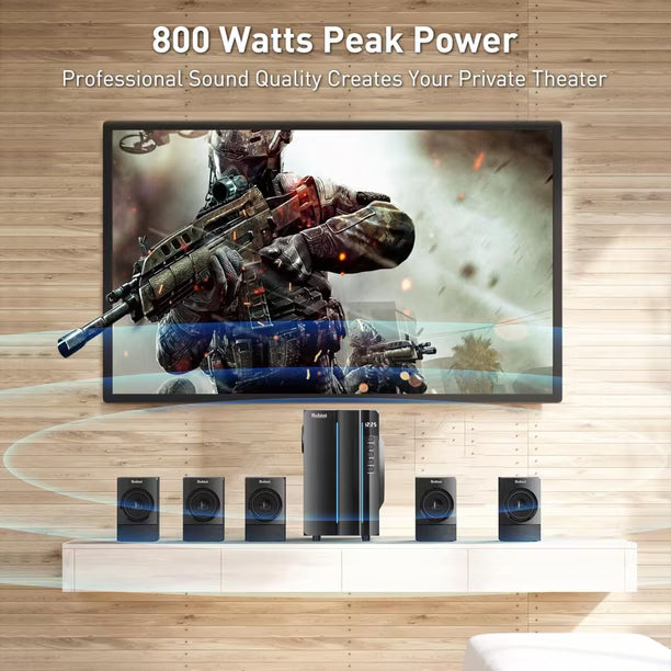 Home Theater BOBTOT K701S 5.1 Canales 800W Bluetooth 120V