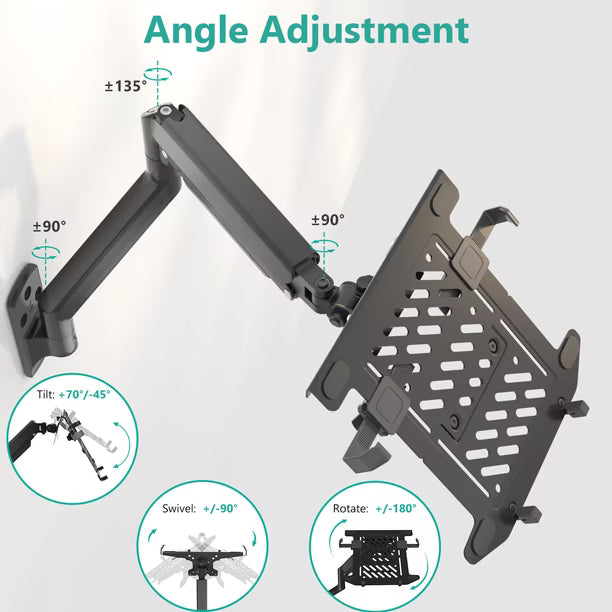 WALI GSWM001LP – Brazo de Pared para Laptop y Monitor 10–17" / 17–32"