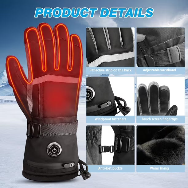 Guantes Térmicos Hfshimlux 5V con Baterías Recargables de 5000 mAh | Impermeables |
