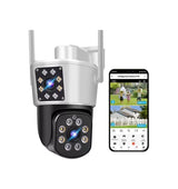 Camara De Seguridad Dual Lente 2nlf Wifi Exterior 4mp
