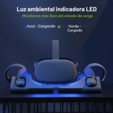 Base de Carga ZYBER AL-Q016 para Meta Quest 2 – Dock VR con 2 Baterías