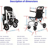 Silla de Ruedas de Traslado Liviana Portable