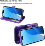 Funda tipo cartera desmontable para iPhone 16 Pro Max con bloqueo RFID