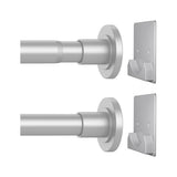 Barra de Cortina de Ducha CorkLatta Matte Gris Ajustable | Acero Inoxidable Antideslizante Sin Perforación