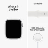 Apple Watch Series 8 GPS + Cellular 45 mm – Aluminio Plata con Correa Blanca M/L Reacondicionado