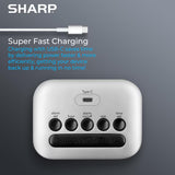 Reloj Despertador Sharp SPC235DGAMZ LED Verde con USB-C – 120V