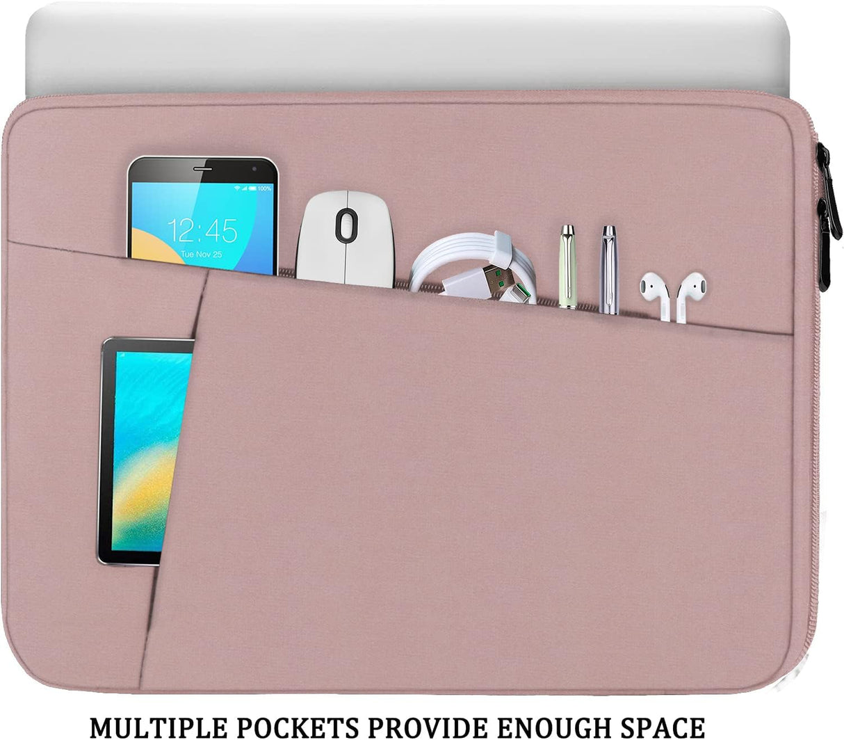 Funda para portátil de 15,6 pulgadas portátil, rosa.