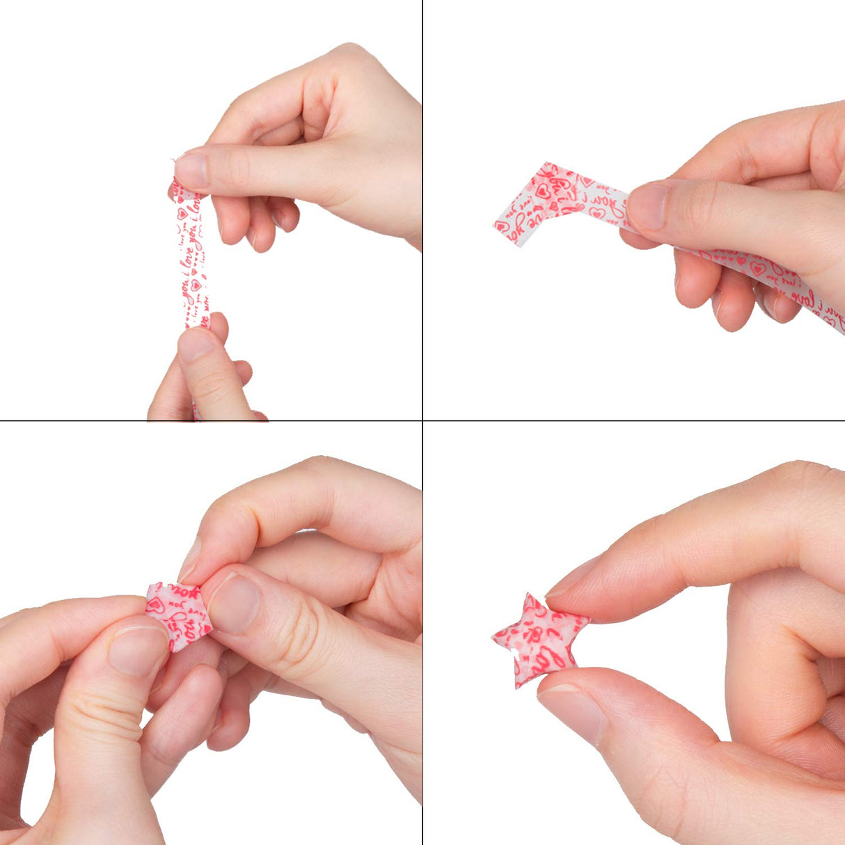 600 tiras de papel de estrella de origami colores luminosos brillan en la oscuridad