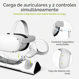 Base de Carga ZYBER AL-Q016 para Meta Quest 2 – Dock VR con 2 Baterías