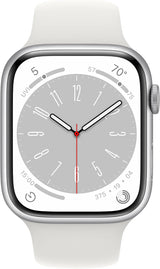 Apple Watch Series 8 GPS + Cellular 45 mm – Aluminio Plata con Correa Blanca M/L Reacondicionado