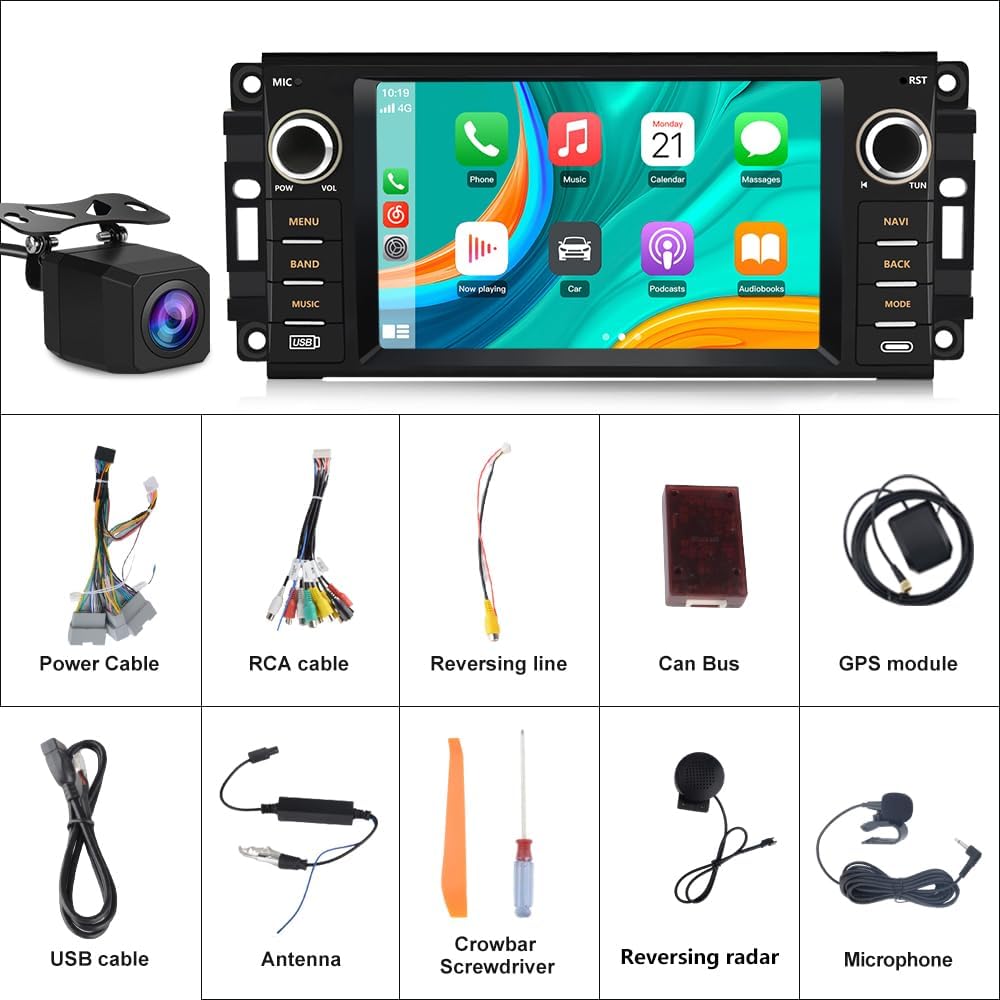 Radio Multimedia para Auto Litillbuly 7" Android 13 – CarPlay, Android Auto y Cámara de Retroceso