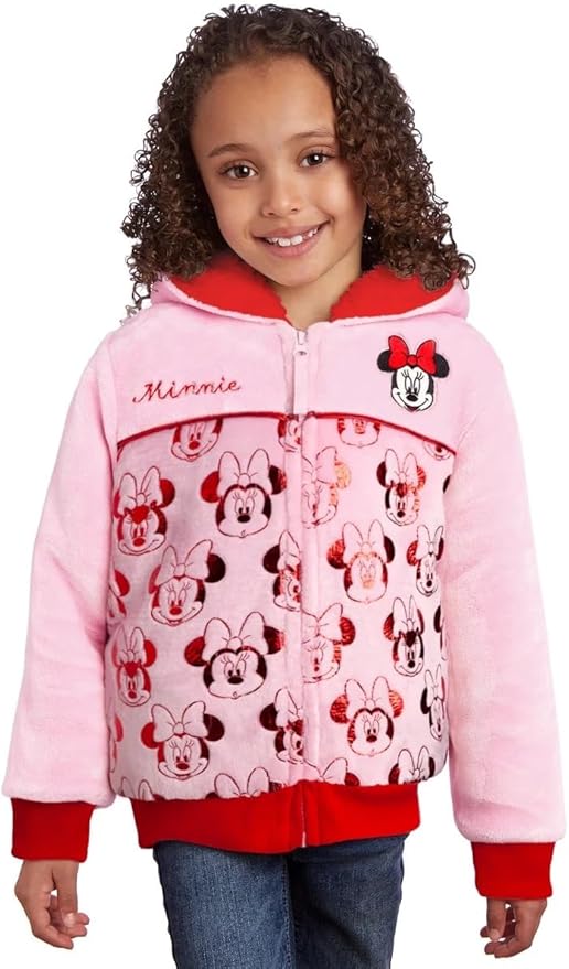 Disney Poleron hoodie con capucha de forro polar para niñas