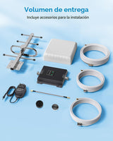 Amplificador de Señal Celular Phonetone 65 dB – 4G LTE y 5G – Bandas 12/13/17 – Hasta 4.500 ft²