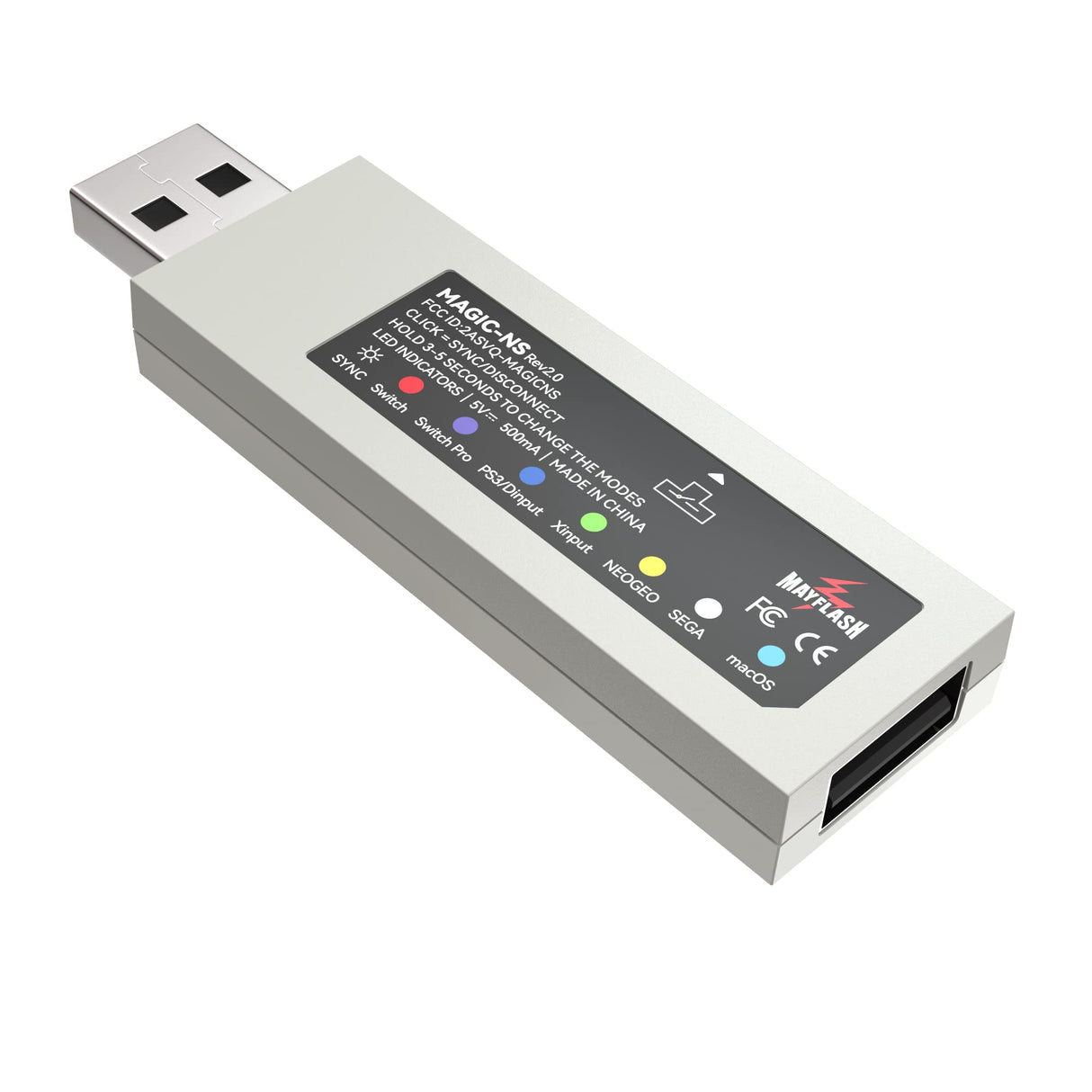 Magic NS Controlador Controlador inalámbrico Bluetooth Adaptador USB para Switch/Switch 2, Steam Deck, macOS, Windows, Raspberry Pi