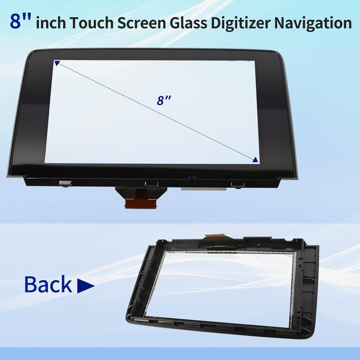 Reemplazo de navegación del digitizador de cristal de pantalla táctil de 8 pulgadas para Mazda CX9 CX-9 2016 2017 2018 2019