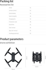 Dron P30 con cámara dual 4K y control remoto, compatible con smartphones