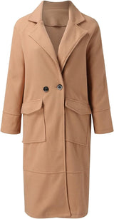 Chaqueta delgada abrigo casual para mujeres - Khaki