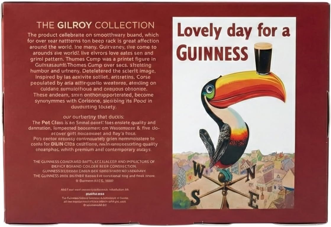 Set de Vasos Guinness Tulip Pint 20 oz | Flying Toucan & Tortoise | Pack de 2 | Merchandise Oficial | Nuevo