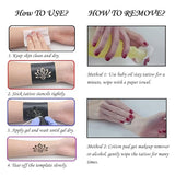 Kit de Tatuajes Temporales Semipermanentes DIY | 5 Botellas Negras | Incluye Plantillas Adhesivas