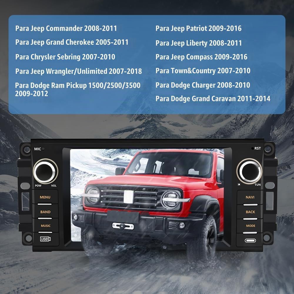 Radio Multimedia para Auto Litillbuly 7" Android 13 – CarPlay, Android Auto y Cámara de Retroceso