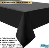 Paquete de 3 manteles de plástico de alta calidad desechables de 2.74 x 1.34 mts