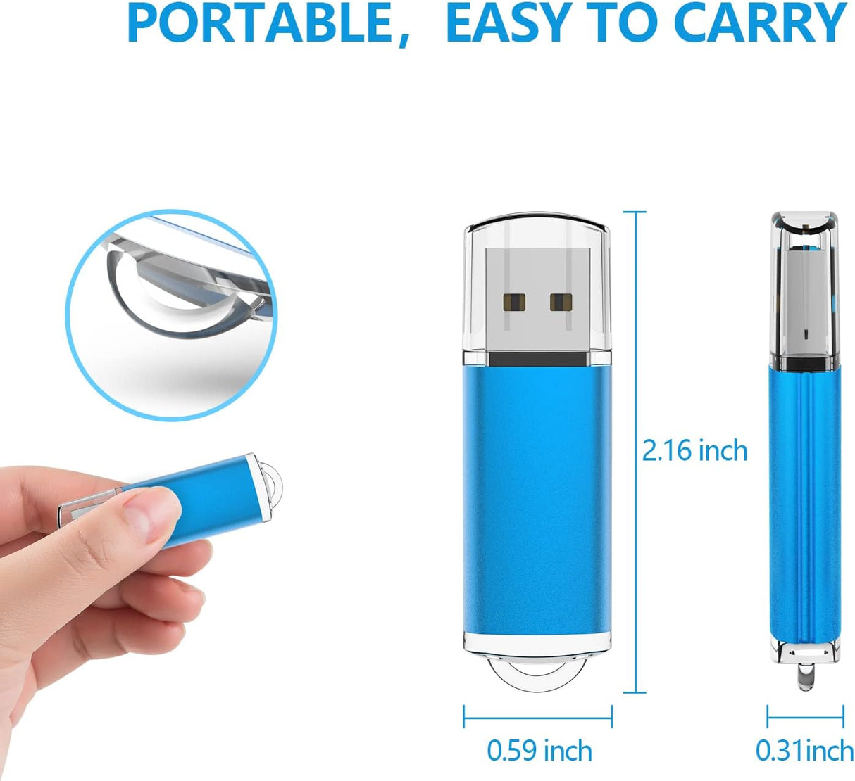 KOOTION Unidad flash de 32 GB, paquete de 10 unidades USB 2.0