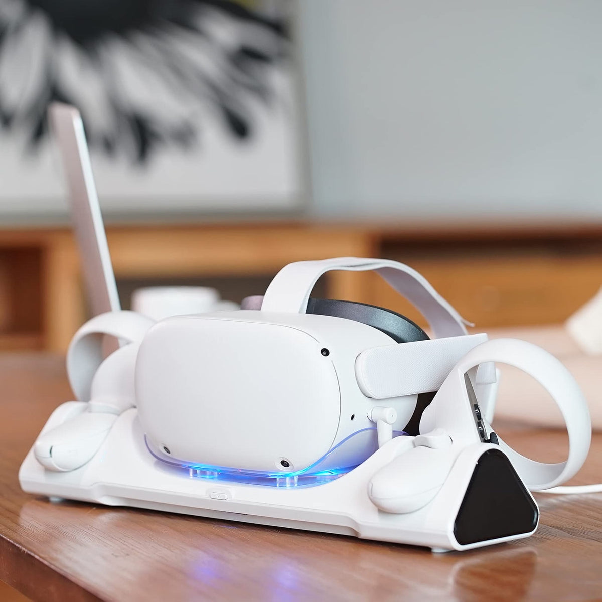 Base de Carga ZYBER AL-Q016 para Meta Quest 2 – Dock VR con 2 Baterías