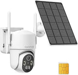 Cámaras de seguridad celulares 4G LTE versión global para exteriores alimentada por energía solar