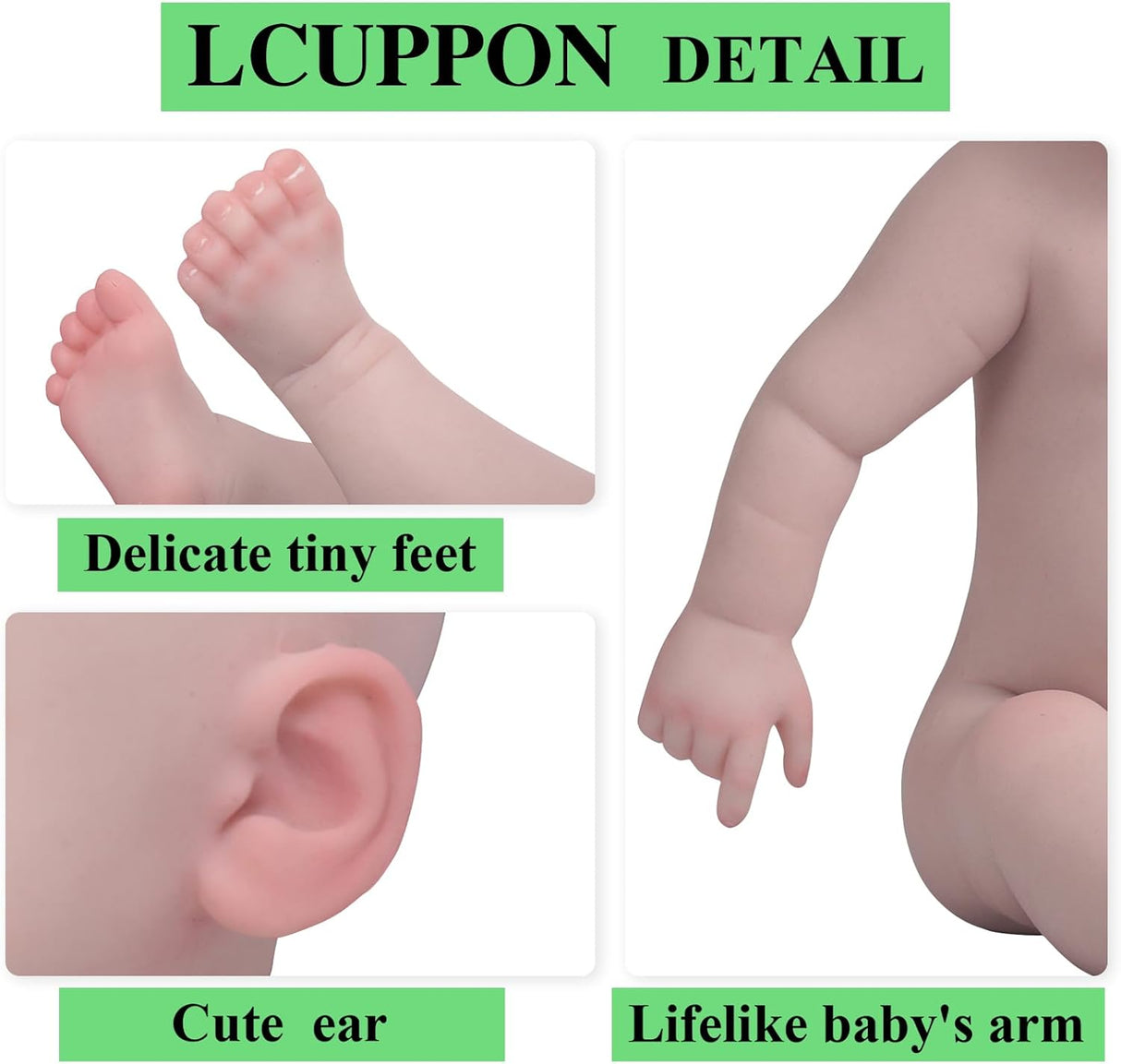 Muñecas Reborn de silicona de 25 cm