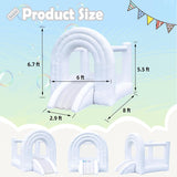 Castillo inflable blanco con tobogán