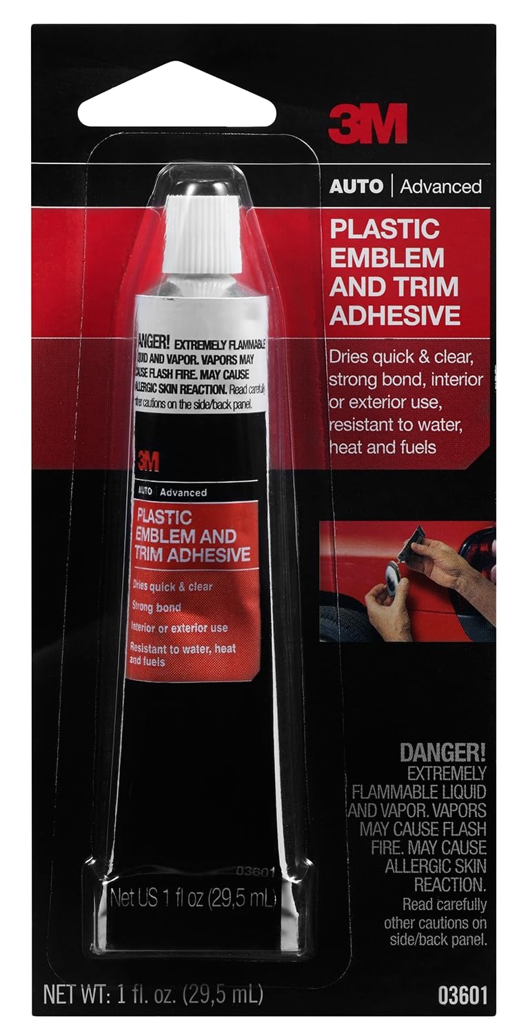 Adhesivo 3M Plastic Emblem & Trim 03601 – Pack 3 Tubos de 29,5 ml
