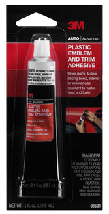 Adhesivo 3M Plastic Emblem & Trim 03601 – Pack 3 Tubos de 29,5 ml