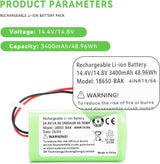 Batería de repuesto para aspiradora de 3400 mAh para ILIFE