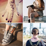 Kit de Tatuajes Temporales Semipermanentes DIY | 5 Botellas Negras | Incluye Plantillas Adhesivas