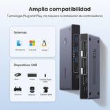UGREEN 25962A Switch KVM DisplayPort 8K 60Hz para 2 Computadores con 4 USB 3.0