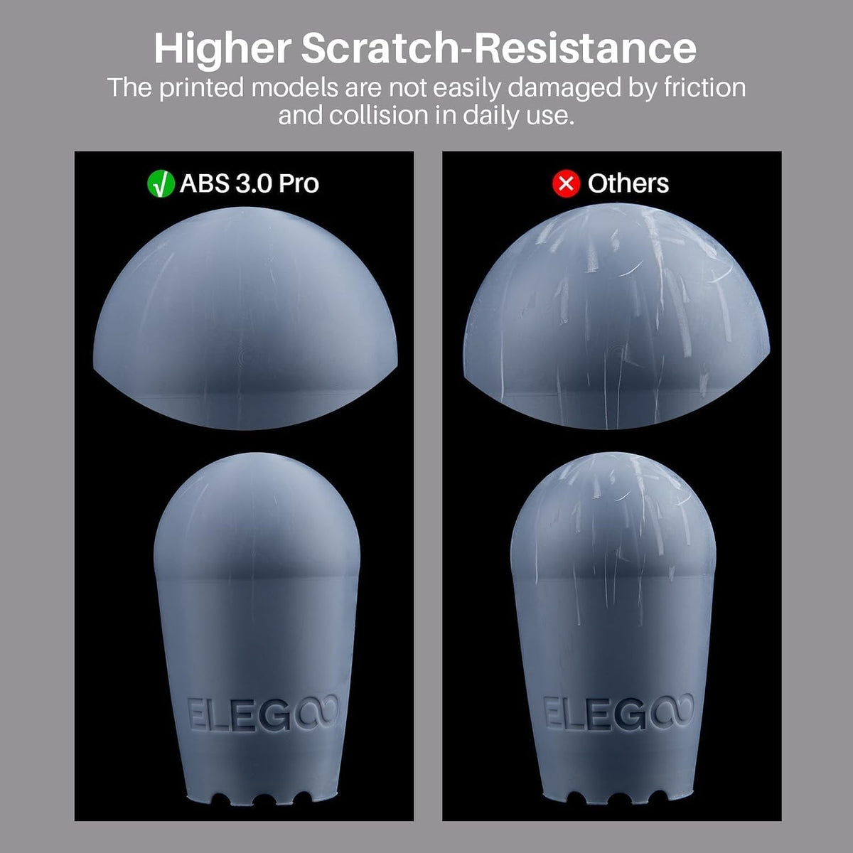 ELEGOO ABS-Like Resin 3.0 Pro Gris 2 kg – Resina UV 405 nm para Impresión 3D