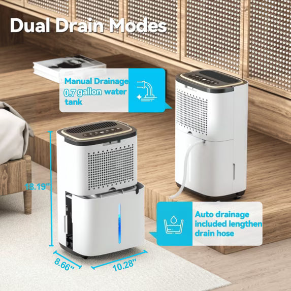 Deshumidificador PatioSunny 30 Pintas DOE para 3000 ft² 120V