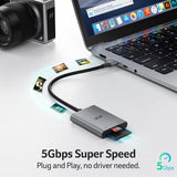 Lector de Tarjetas de Memoria Acer USB-A 3.0 Doble Ranura de Aluminio