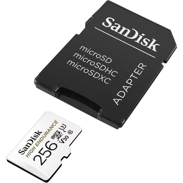 Tarjeta microSDXC SanDisk High Endurance Video de 256 GB con adaptador