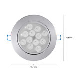Lámpara De Luz LED 12W. Para Techo Interior y/o Exterior - GTI