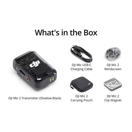 Micrófono Inalámbrico DJI Mic 2 Transmisor con Cancelación Inteligente de Ruido