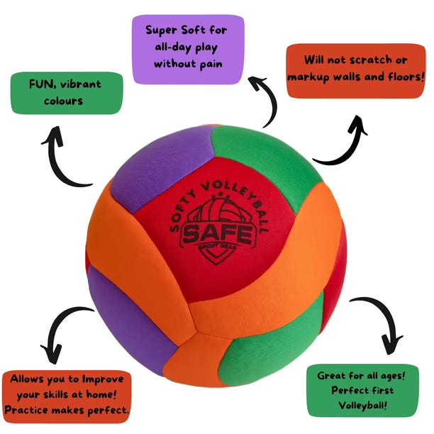 Equipo deportivo seguro de voleibol Softy Soft diseñado para niños de 8 a 12 años