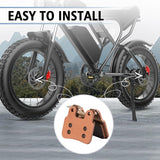 Pastillas de Freno de Cerámica para Bicicleta Eléctrica Ridstar Q20 | Delanteras y Traseras | Repuesto Premium