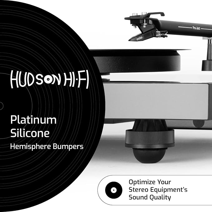 Hudson Hi-Fi Platinum Silicone Hemisphere 1" – Patas Aislantes Antivibración Pack de 4