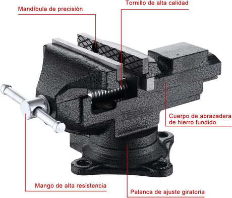 TEENO, Tornillo De Banco Ligero 3.5' Ajuste Rápido
