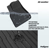 Alfombrillas de Piso Premium Pedigree 3D TPE para Tesla Model Y Juniper 2025-2026 | Juego de 3 Piezas | Protección Todo Clima